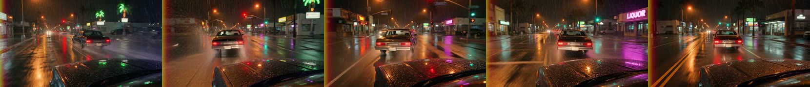 Car Chasing frames over time