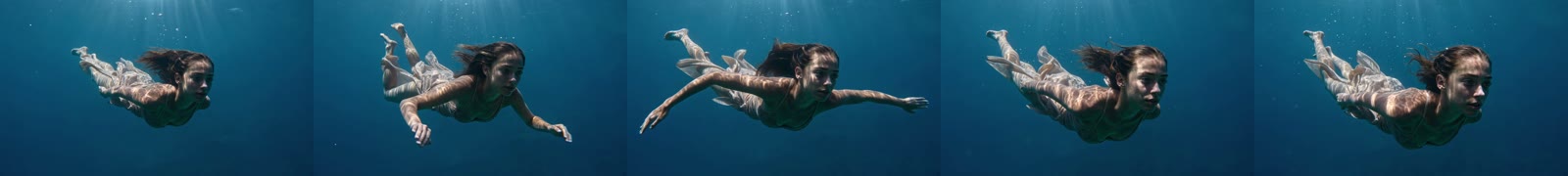 Underwater frames over time