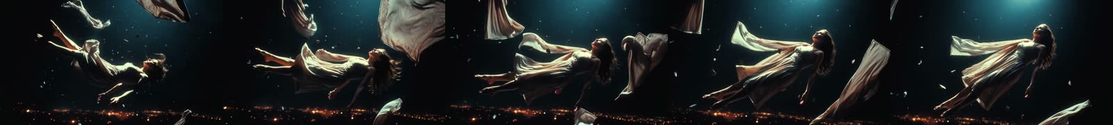 Floating Fall frames over time